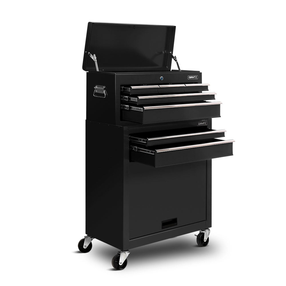 Giantz 7 Drawer Tool Box Cabinet Chest Trolley Toolbox Garage Storage Black-Tools &gt; Tools Storage &gt; Tool Cabinets-PEROZ Accessories