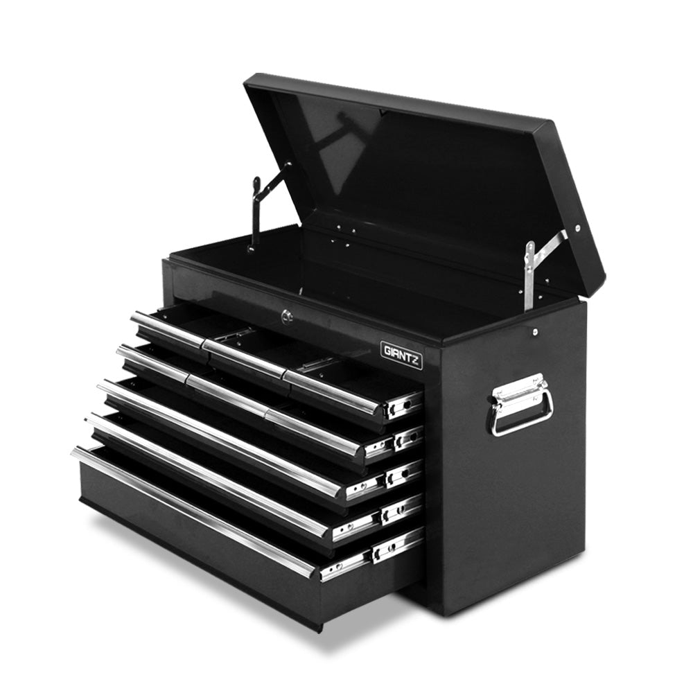 Giantz 9 Drawer Tool Box Cabinet Chest Toolbox Storage Garage Organiser Black-Tools &gt; Tools Storage &gt; Tool Cabinets-PEROZ Accessories