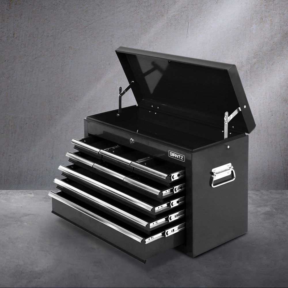Giantz 9 Drawer Tool Box Cabinet Chest Toolbox Storage Garage Organiser Black-Tools &gt; Tools Storage &gt; Tool Cabinets-PEROZ Accessories