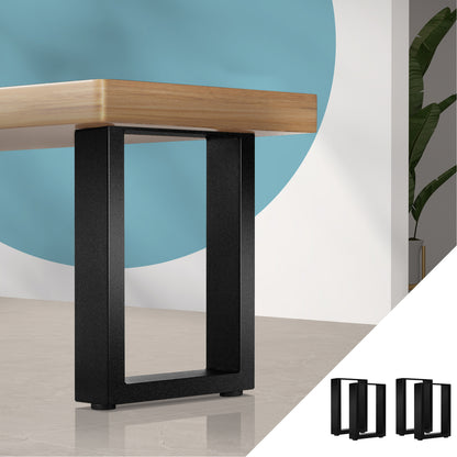 Oikiture 4X Coffee Dining Table Legs Bench Box DIY Steel Metal Industrial 40CM-Table Legs-PEROZ Accessories