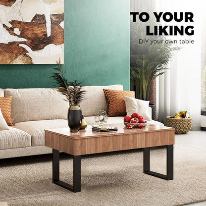 Oikiture 4X Coffee Dining Table Legs Bench Box DIY Steel Metal Industrial 40CM-Table Legs-PEROZ Accessories