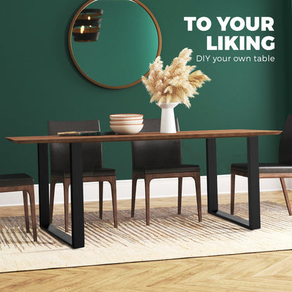 Oikiture 4X Coffee Dining Table Legs Bench Box Steel Metal Industrial 71 X 50CM-Table Legs-PEROZ Accessories