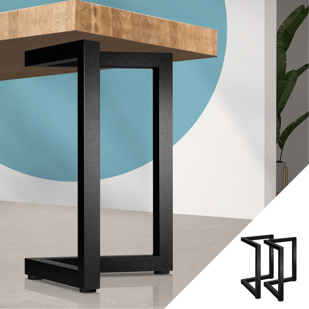 Oikiture 2X Coffee Dining Table Legs Bench Steel Metal Industrial 71 X 71CM-Table Legs-PEROZ Accessories