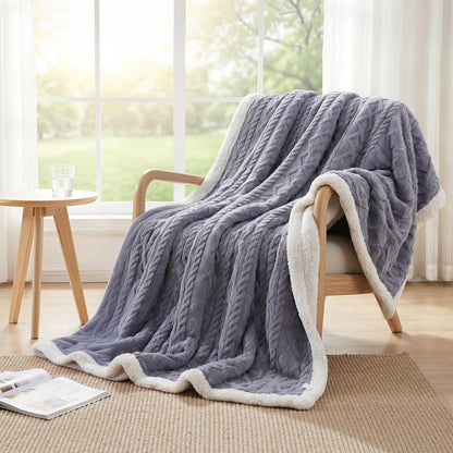 Giselle 203x230cm Throw Blanket Double-Sided Fleece Lightweight For Sofa Couch Bed-Home &amp; Garden > Bedding > Blankets &amp; Throws-PEROZ Accessories