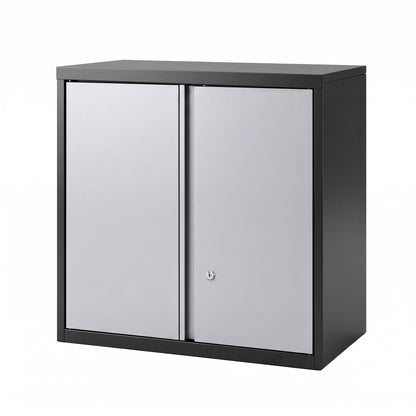 Giantz Steel Tool Cabinet Wall Mount Adjustable Shelf Garage Storage Lockable Black Grey-Home &amp; Garden > Storage > Storage Cabinets &amp; Lockers-PEROZ Accessories