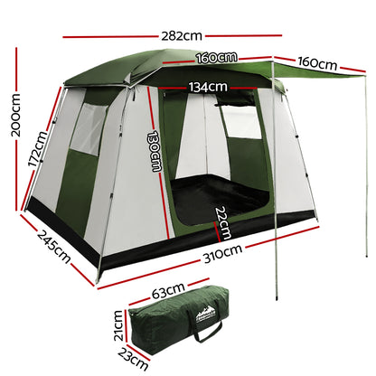 Weisshorn Family Camping Tent 6 Person Hiking Beach Tents Dome Shelter-Camping Tents-PEROZ Accessories