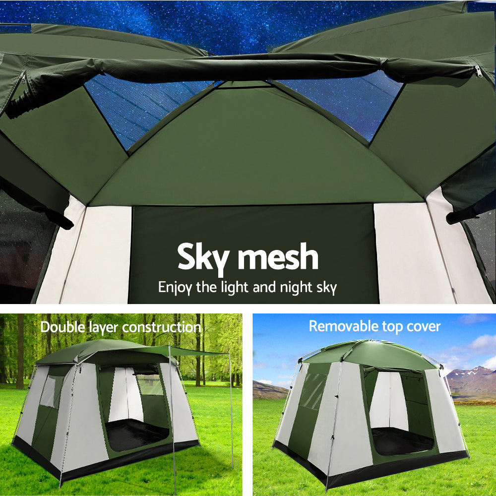 Weisshorn Family Camping Tent 6 Person Hiking Beach Tents Dome Shelter-Camping Tents-PEROZ Accessories