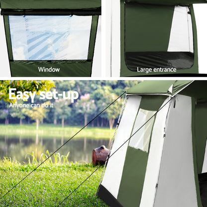 Weisshorn Family Camping Tent 6 Person Hiking Beach Tents Dome Shelter-Camping Tents-PEROZ Accessories