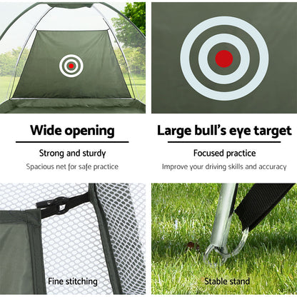 Everfit 3M Golf Practice Net Portable Training Aid Driving Target Tent Green-Sports &amp; Fitness &gt; Golf &gt; Golf Training Aids-PEROZ Accessories