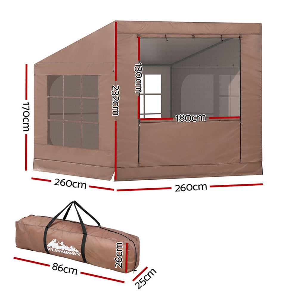 Weisshorn Camping Tent Car SUV Rear Side Canopy Portable Shelter Family Home 4WD-Camping Tents-PEROZ Accessories