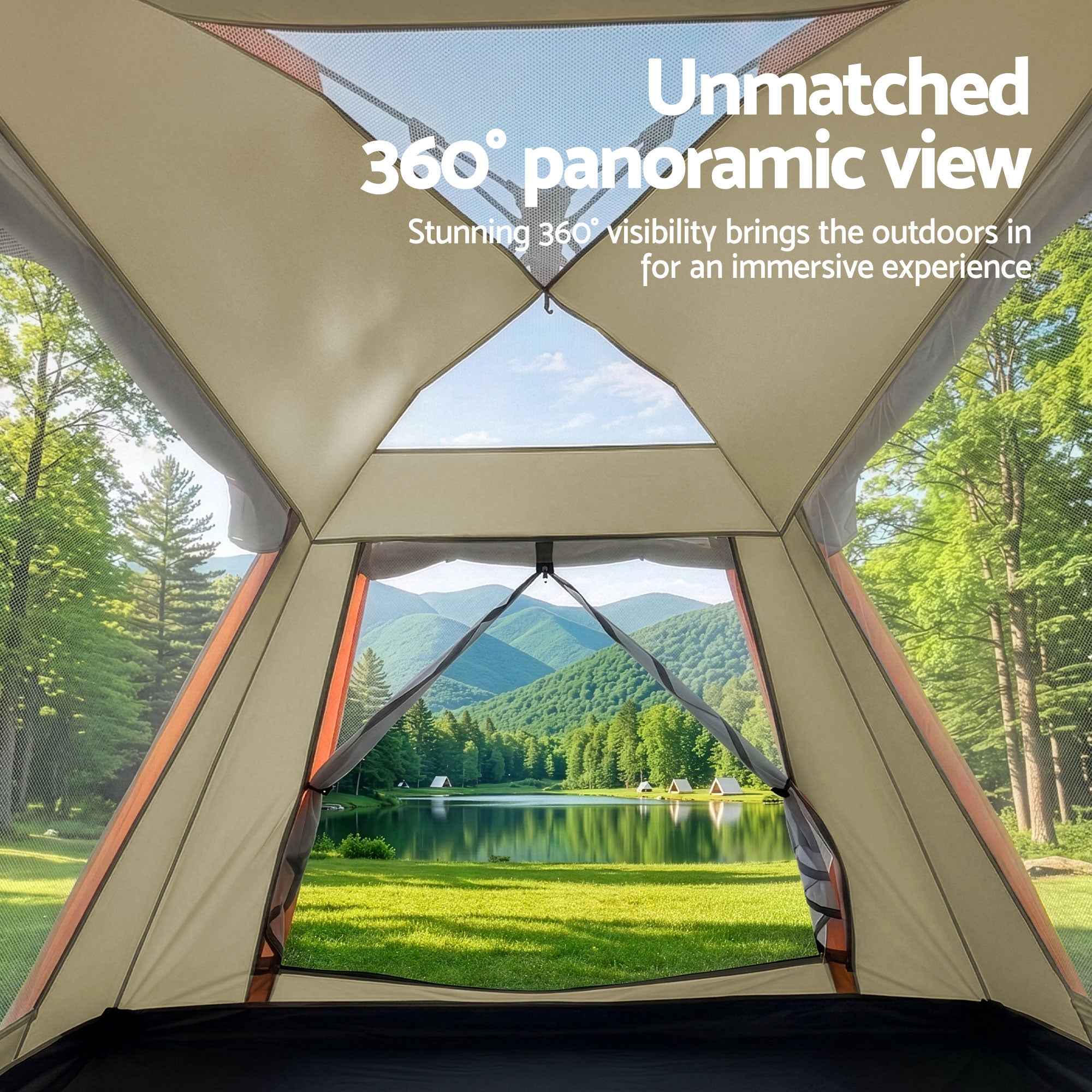 Weisshorn Pop Up Camping Tent 3-4 Person Automatic Tent Instant Setup Waterproof-Outdoor Recreation > Camping > Tents-PEROZ Accessories