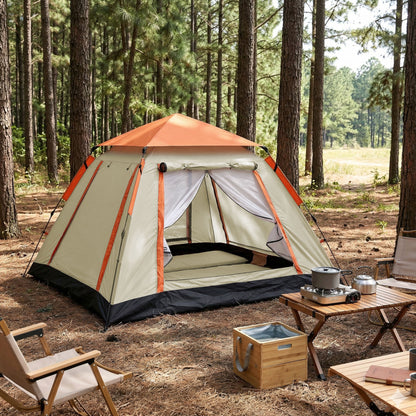 Weisshorn Pop Up Camping Tent 3-4 Person Automatic Tent Instant Setup Waterproof-Outdoor Recreation > Camping > Tents-PEROZ Accessories