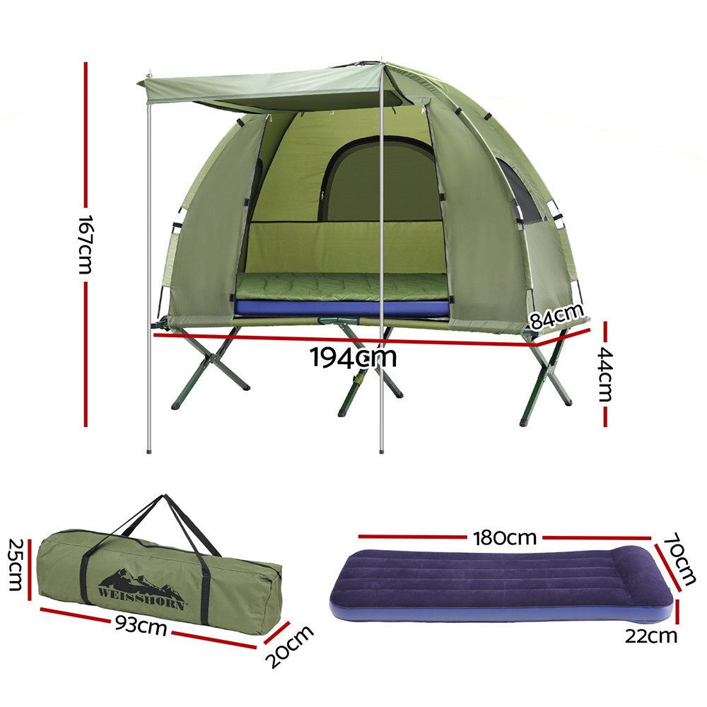 Weisshorn 5-in-1 Camping Tent Cot 1-person Air Mattress Camping Bed-Outdoor Recreation &gt; Camping &gt; Tents-PEROZ Accessories
