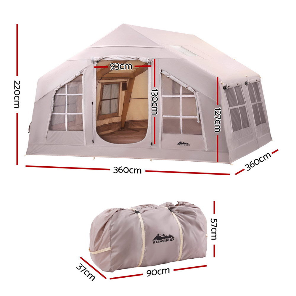 Weisshorn Camping Tent Inflatable Beach Tent 6 Person 360CM-Outdoor Recreation &gt; Camping &gt; Tents-PEROZ Accessories