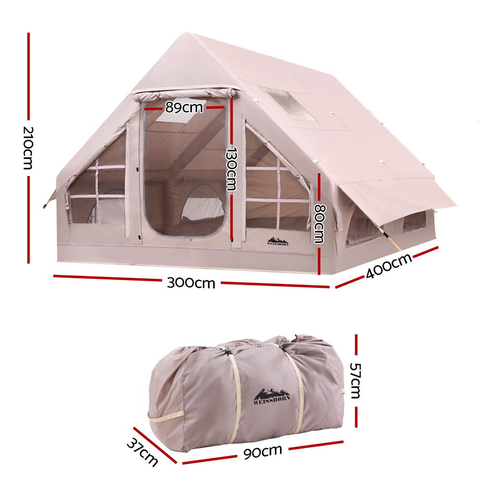 Weisshorn Camping Tent Inflatable Beach Tent 6 Person 300CM-Outdoor Recreation &gt; Camping &gt; Tents-PEROZ Accessories