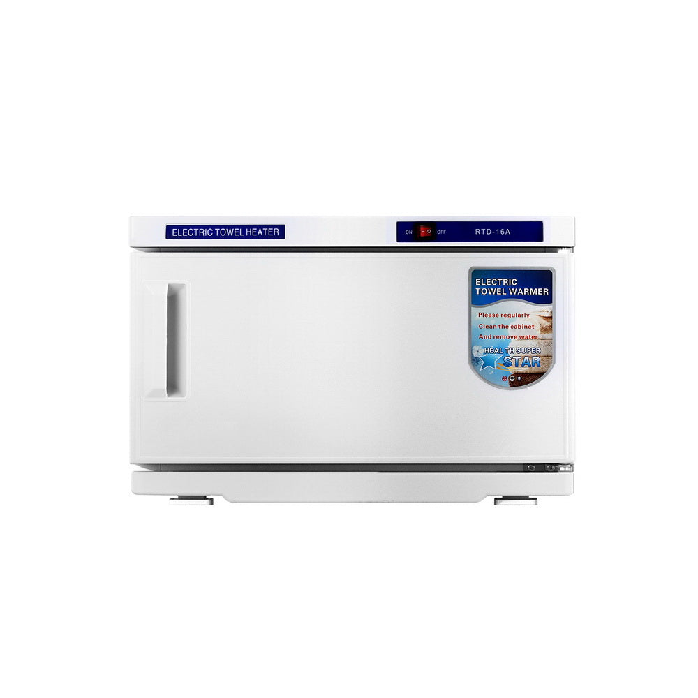 Devanti 16L Towel Warmer UV Sterilizer Heater Cabinet Beauty SPA Salon White-Tools &gt; Tools Storage-PEROZ Accessories