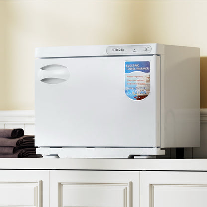 Devanti 23L Towel Warmer UV Sterilizer Heater Cabinet Beauty SPA Salon White-Tools &gt; Tools Storage-PEROZ Accessories