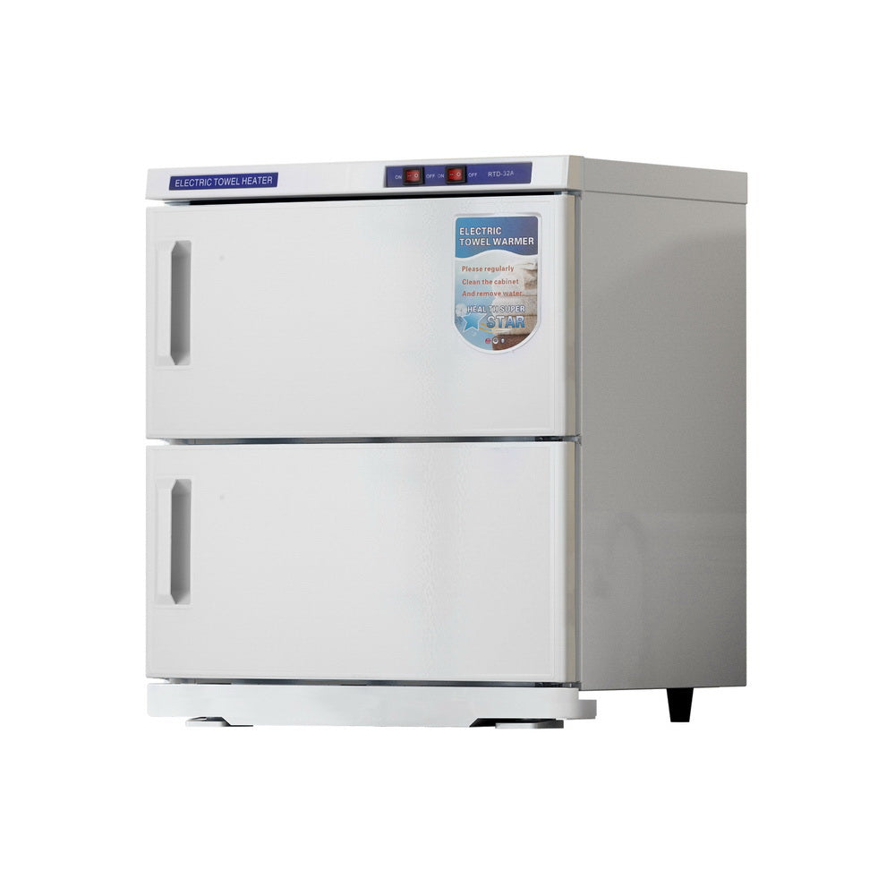 Devanti 32L Towel Warmer UV Sterilizer Heater Cabinet Beauty SPA Salon White-Tools &gt; Tools Storage-PEROZ Accessories