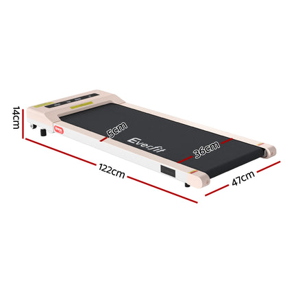 Everfit Treadmill Electric Walking Pad Under Desk Home Gym Fitness 360mm Pink-Walking Pad-PEROZ Accessories
