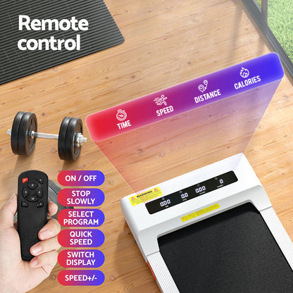 Everfit Treadmill Electric Walking Pad Under Desk Home Gym Fitness 360mm White-Sports &amp; Fitness &gt; Exercise, Gym &amp; Fitness &gt; Treadmills-PEROZ Accessories