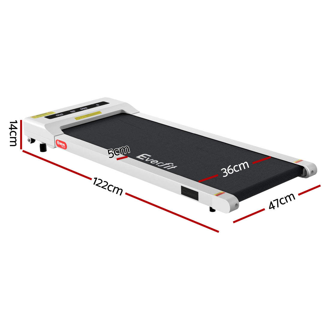 Everfit Treadmill Electric Walking Pad Under Desk Home Gym Fitness 360mm White-Walking Pad-PEROZ Accessories