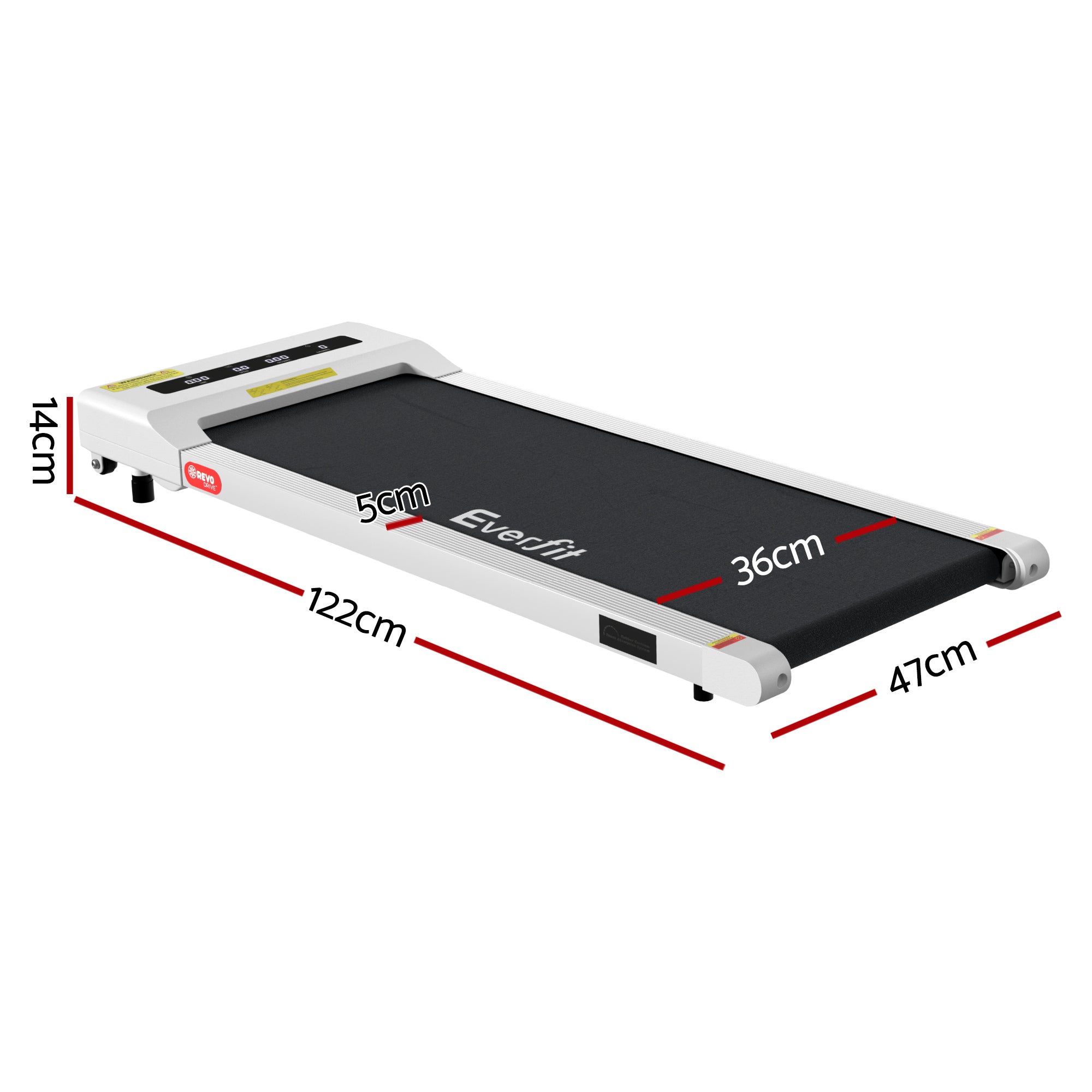 Everfit Treadmill Electric Walking Pad Under Desk Home Gym Fitness 360mm White-Walking Pad-PEROZ Accessories