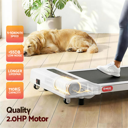 Everfit Treadmill Electric Walking Pad Under Desk Home Gym Fitness 360mm White-Walking Pad-PEROZ Accessories
