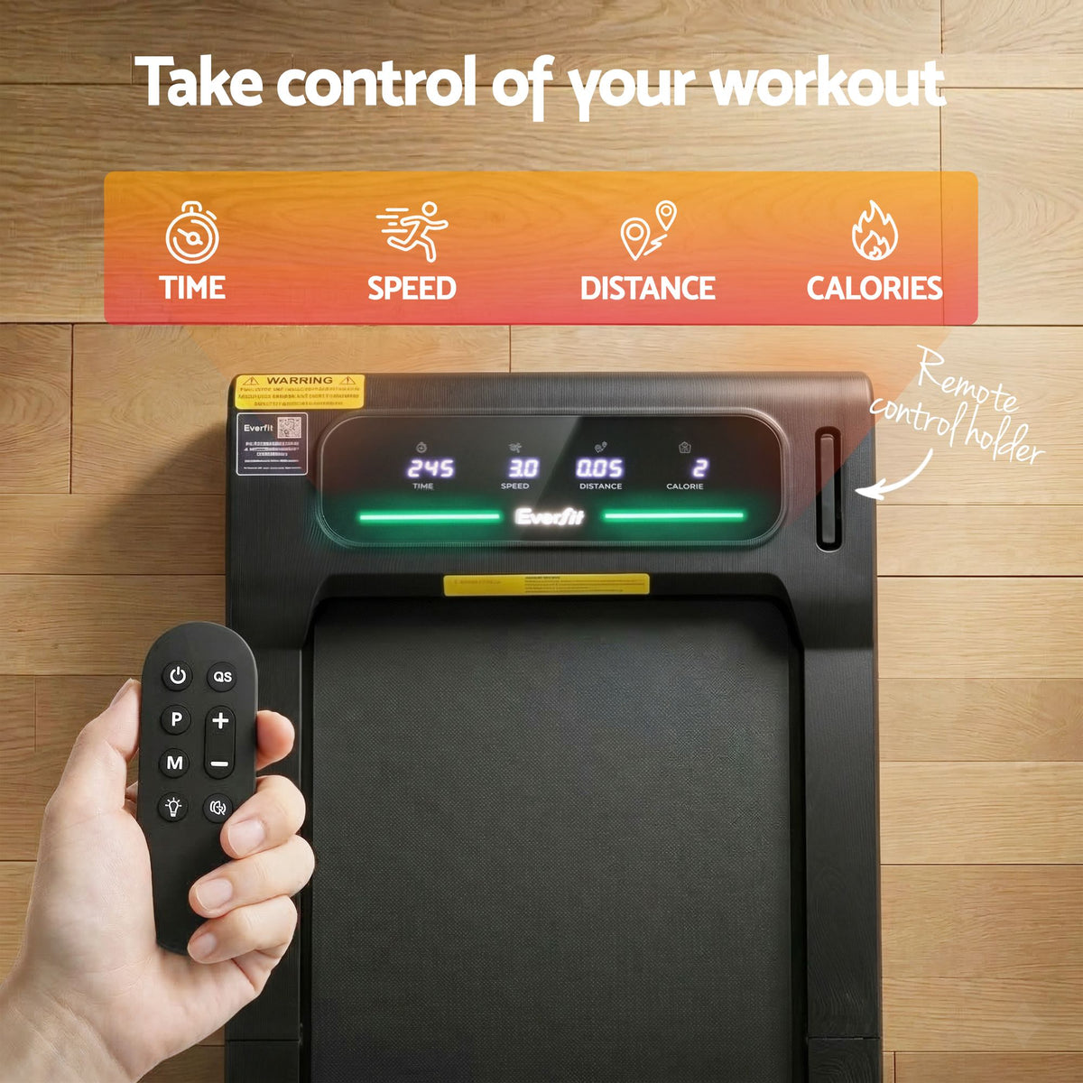Everfit Walking Pad Treadmill 2 in 1 Foldable Under Desk for Home Gym With 38cm Belt With APP-Sports &amp; Fitness > Exercise, Gym &amp; Fitness > Treadmills-PEROZ Accessories