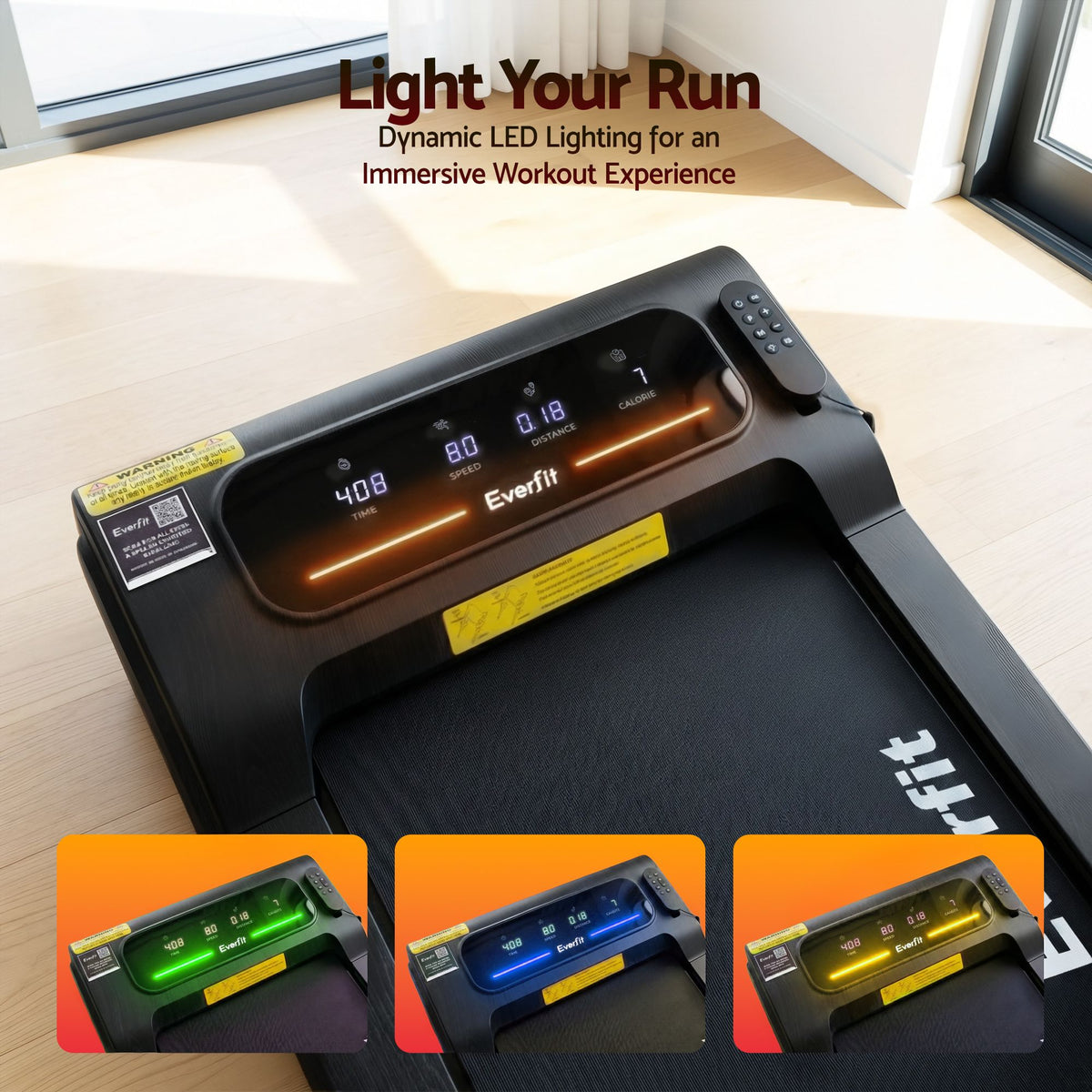 Everfit Walking Pad Treadmill 2 in 1 Foldable Under Desk for Home Gym With 38cm Belt With APP-Sports &amp; Fitness > Exercise, Gym &amp; Fitness > Treadmills-PEROZ Accessories