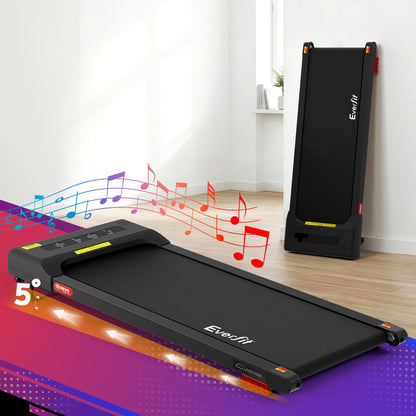 Everfit Treadmill Electric Walking Pad Incline Under Desk Home Gym 380mm Black-Sports &amp; Fitness > Exercise, Gym &amp; Fitness > Treadmills-PEROZ Accessories