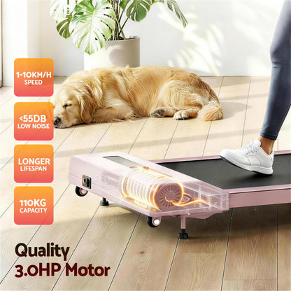 Everfit Treadmill Electric Walking Pad Incline Under Desk Home Gym 380mm Pink-Sports &amp; Fitness > Exercise, Gym &amp; Fitness > Treadmills-PEROZ Accessories