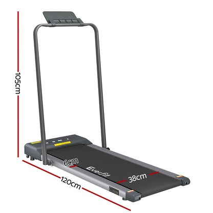 Everfit Treadmill Electric Walking Pad Under Desk Home Gym Fitness 380mm Grey-Sports &amp; Fitness &gt; Exercise, Gym &amp; Fitness &gt; Treadmills-PEROZ Accessories