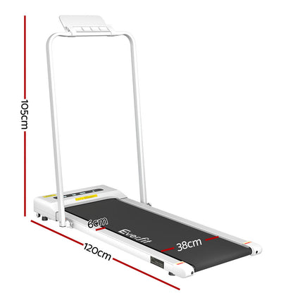 Everfit Treadmill Electric Walking Pad Under Desk Home Gym Fitness 380mm White-Sports &amp; Fitness &gt; Exercise, Gym &amp; Fitness &gt; Treadmills-PEROZ Accessories