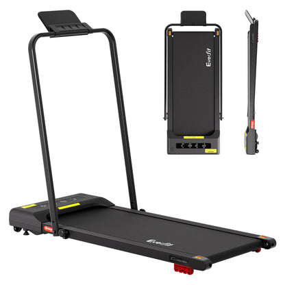 Everfit Treadmill Electric Walking Pad Incline Under Desk 380mm Black-Sports &amp; Fitness > Exercise, Gym &amp; Fitness > Treadmills-PEROZ Accessories