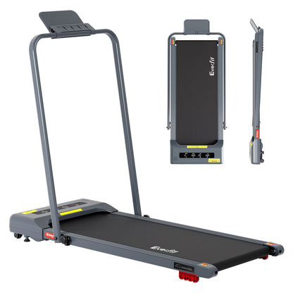 Everfit Treadmill Electric Walking Pad Incline Under Desk 380mm Grey-Sports &amp; Fitness > Exercise, Gym &amp; Fitness > Treadmills-PEROZ Accessories
