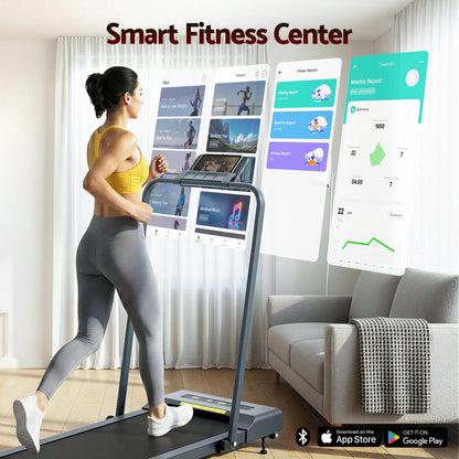 Everfit Treadmill Electric Walking Pad Incline Under Desk 380mm Grey-Sports &amp; Fitness > Exercise, Gym &amp; Fitness > Treadmills-PEROZ Accessories