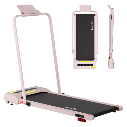 Everfit Treadmill Electric Walking Pad Incline Under Desk 380mm Pink-Sports &amp; Fitness > Exercise, Gym &amp; Fitness > Treadmills-PEROZ Accessories