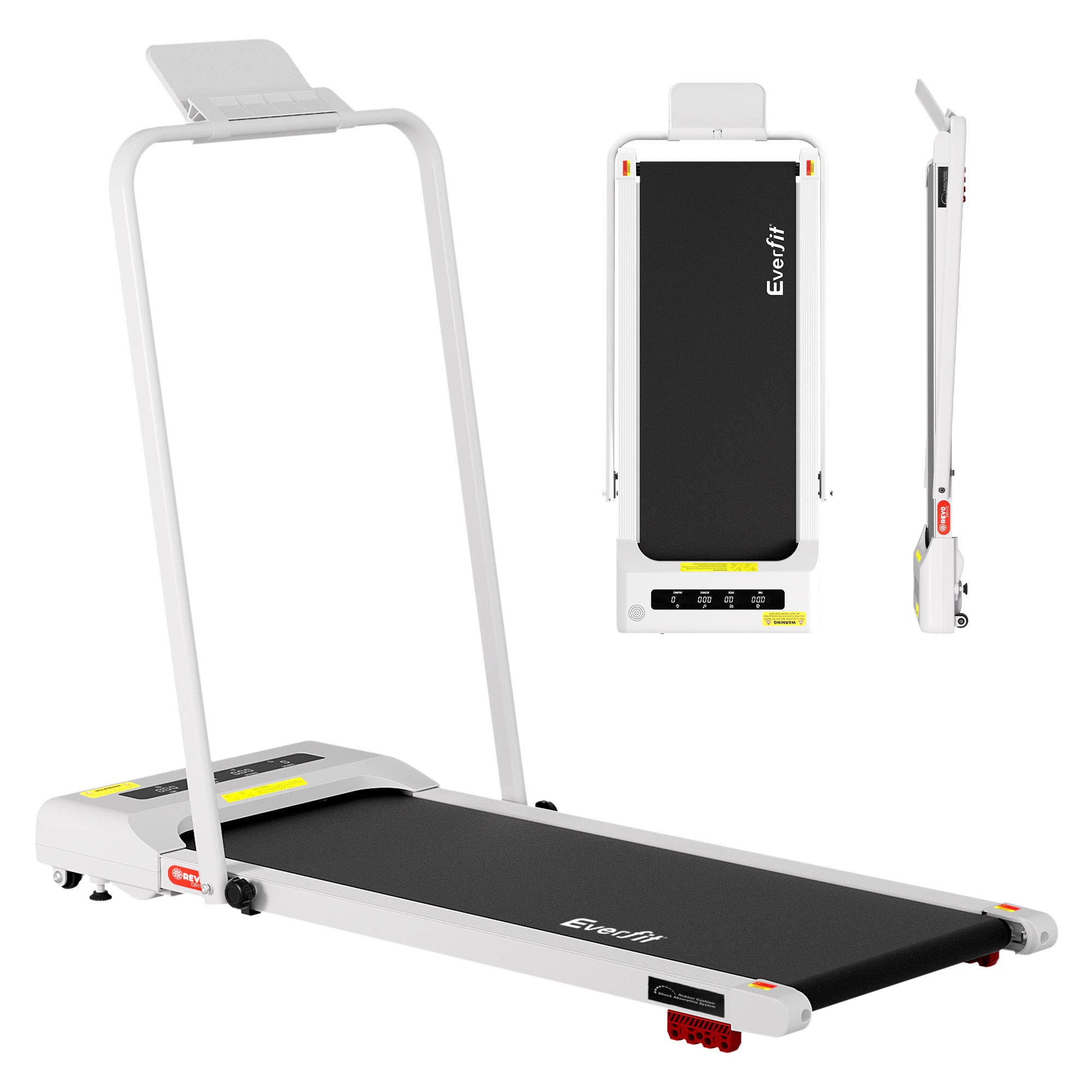 Everfit Treadmill Electric Walking Pad Incline Under Desk 380mm White-Sports &amp; Fitness > Exercise, Gym &amp; Fitness > Treadmills-PEROZ Accessories