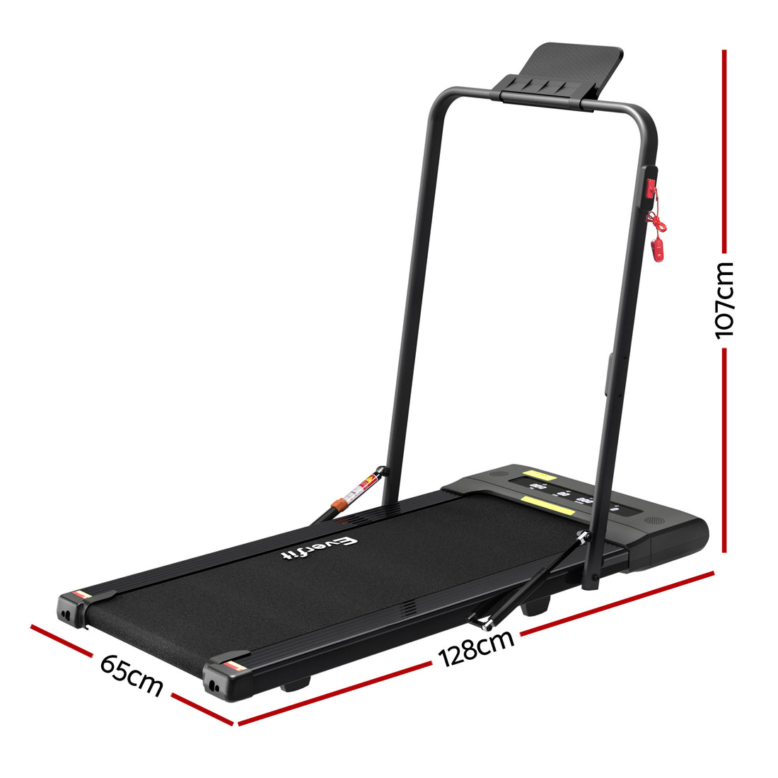 Everfit Treadmill Electric Walking Pad Under Desk Home Gym Fitness 400mm Black-Walking Pad-PEROZ Accessories