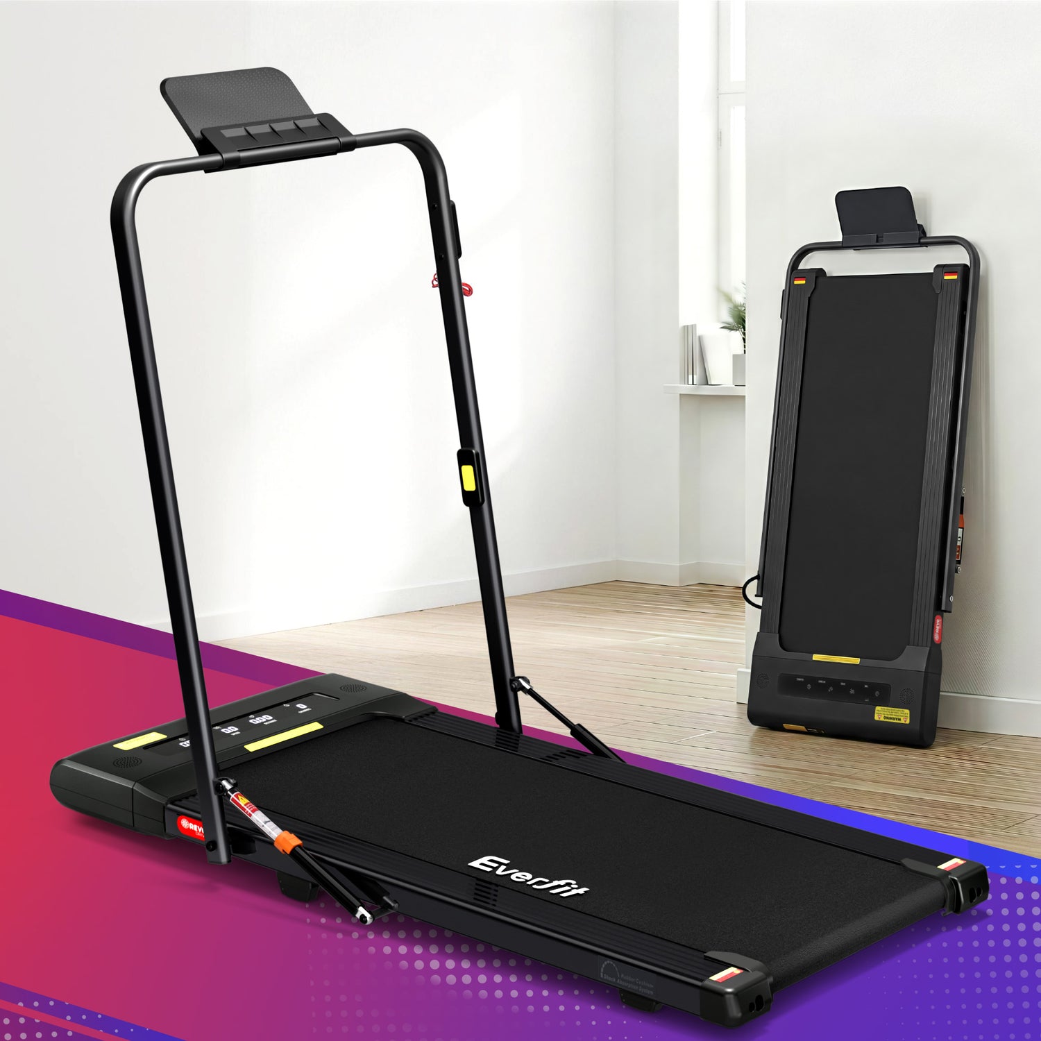 Everfit Treadmill Electric Walking Pad Under Desk Home Gym Fitness 400mm Black-Walking Pad-PEROZ Accessories