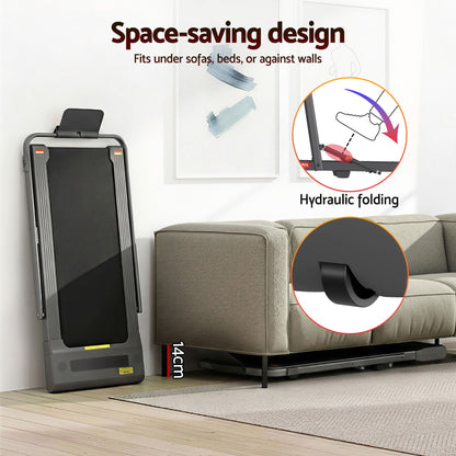 Everfit 2 in 1 Treadmill Electric Walking Pad Under Desk Home Gym Fitness 400mm Grey-Walking Pad-PEROZ Accessories
