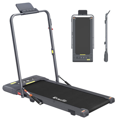 Everfit 2 in 1 Treadmill Electric Walking Pad Under Desk Home Gym Fitness 400mm Grey-Walking Pad-PEROZ Accessories