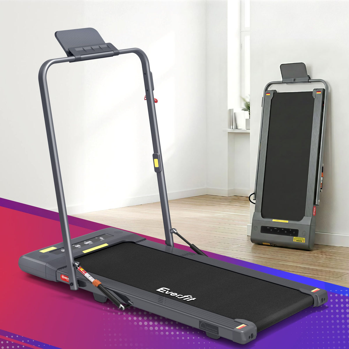 Everfit 2 in 1 Treadmill Electric Walking Pad Under Desk Home Gym Fitness 400mm Grey-Walking Pad-PEROZ Accessories