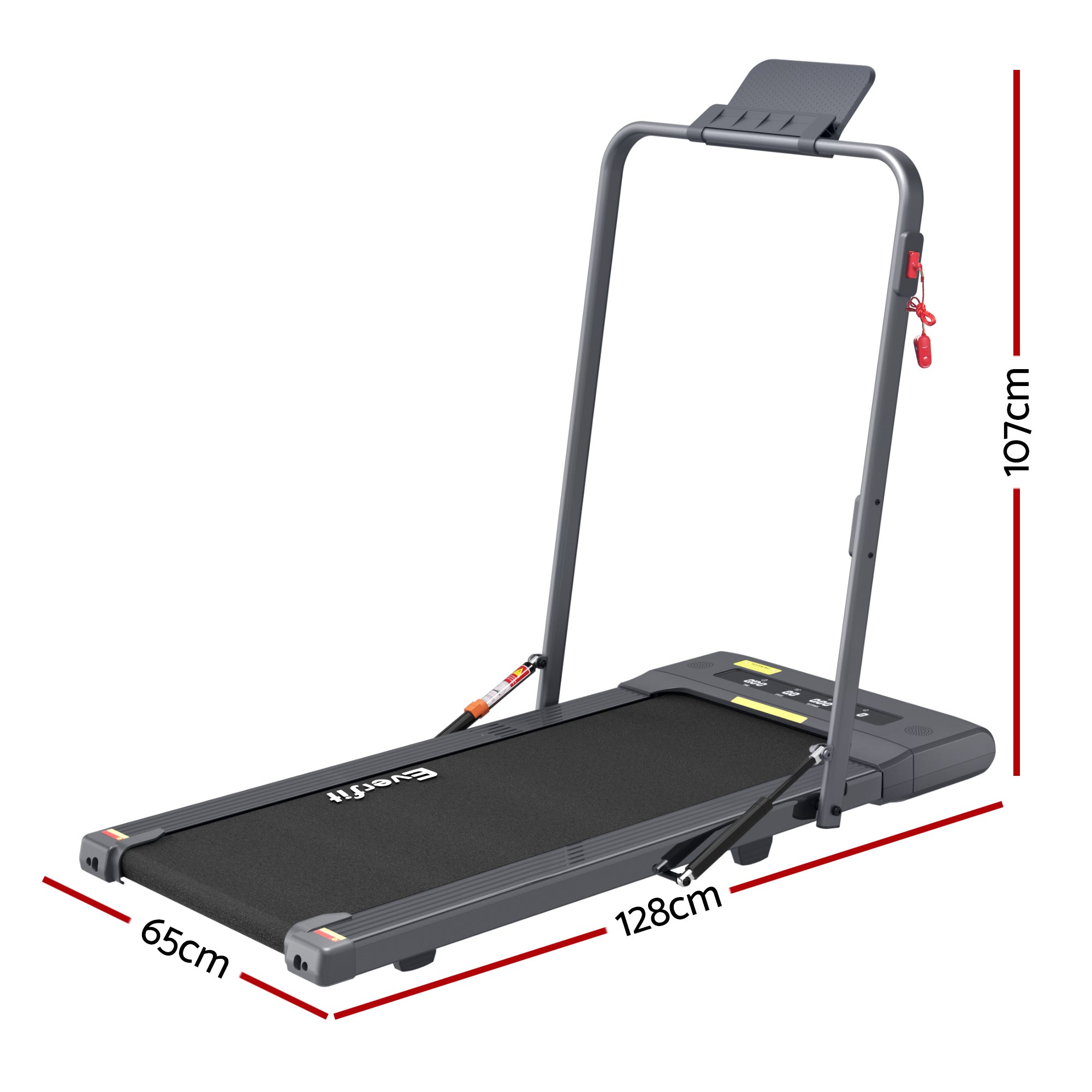 Everfit Treadmill Electric Walking Pad Under Desk Home Gym Fitness 400mm Grey-Walking Pad-PEROZ Accessories
