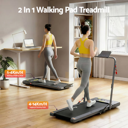 Everfit Treadmill Electric Walking Pad Under Desk Home Gym Fitness 400mm Grey-Walking Pad-PEROZ Accessories