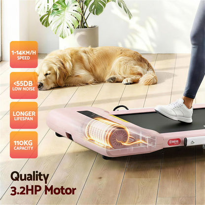 Everfit 2 in 1 Treadmill Electric Walking Pad Under Desk Home Gym Fitness 400mm Pink-Walking Pad-PEROZ Accessories