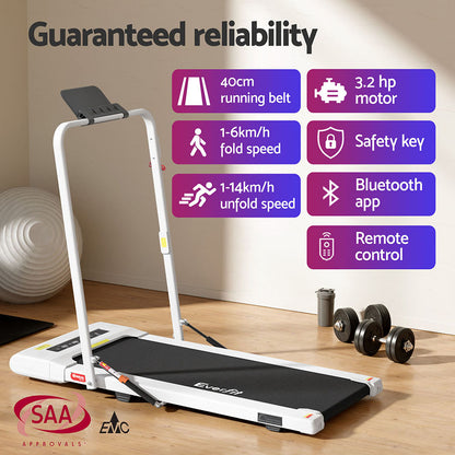 Everfit Treadmill Electric Walking Pad Under Desk Home Gym Fitness 400mm White-Sports &amp; Fitness &gt; Exercise, Gym &amp; Fitness &gt; Treadmills-PEROZ Accessories