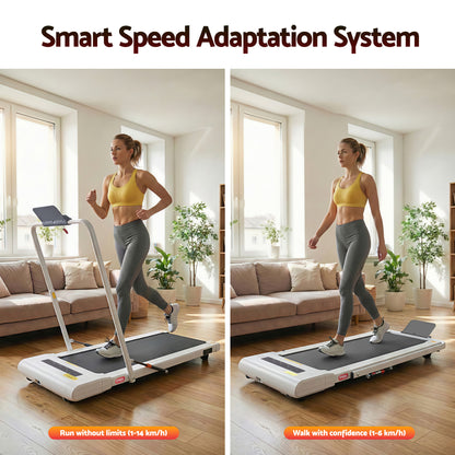 Everfit Treadmill Electric Walking Pad Under Desk Home Gym Fitness 400mm White-Walking Pad-PEROZ Accessories