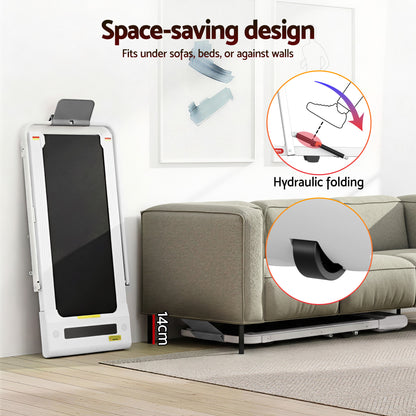Everfit Treadmill Electric Walking Pad Under Desk Home Gym Fitness 400mm White-Walking Pad-PEROZ Accessories