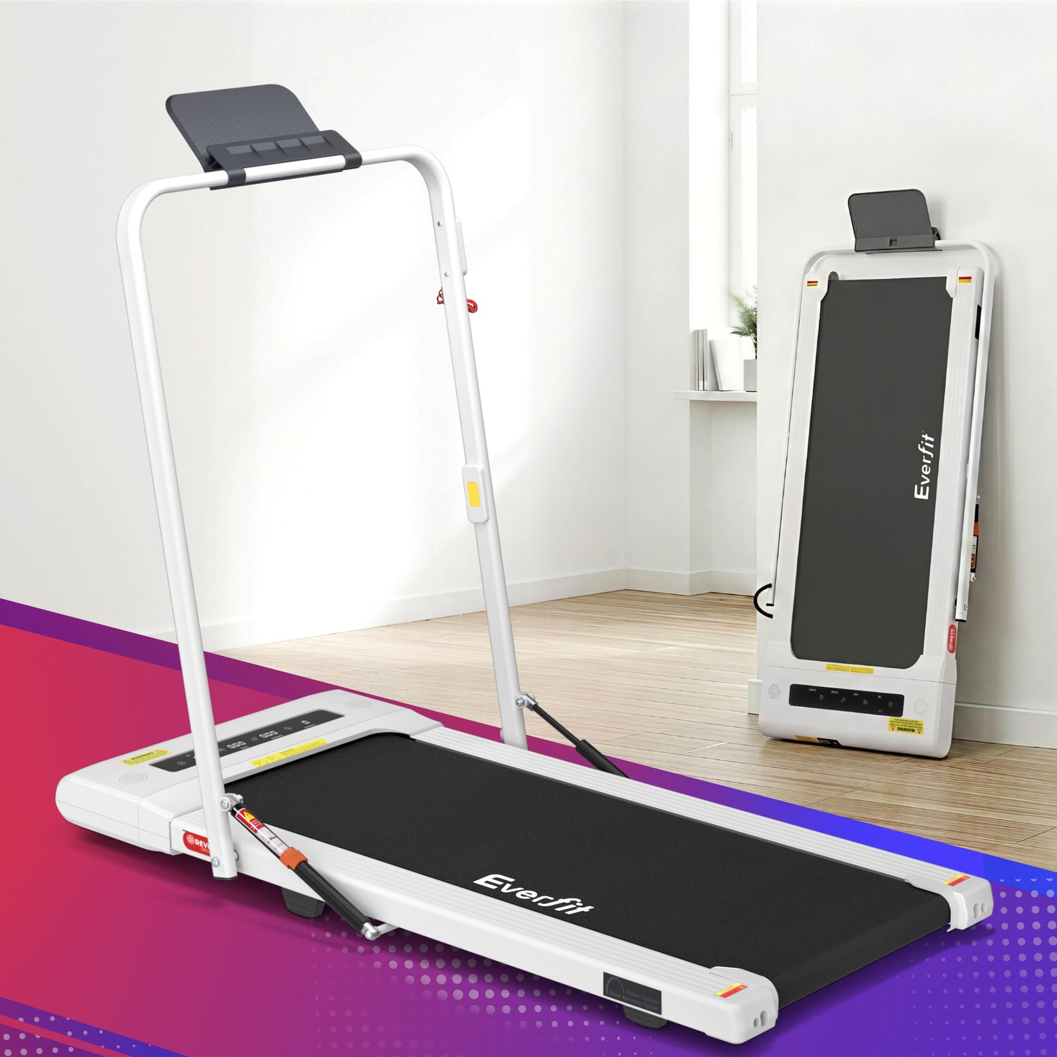 Everfit Treadmill Electric Walking Pad Under Desk Home Gym Fitness 400mm White-Walking Pad-PEROZ Accessories